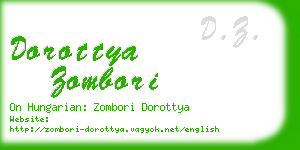 dorottya zombori business card